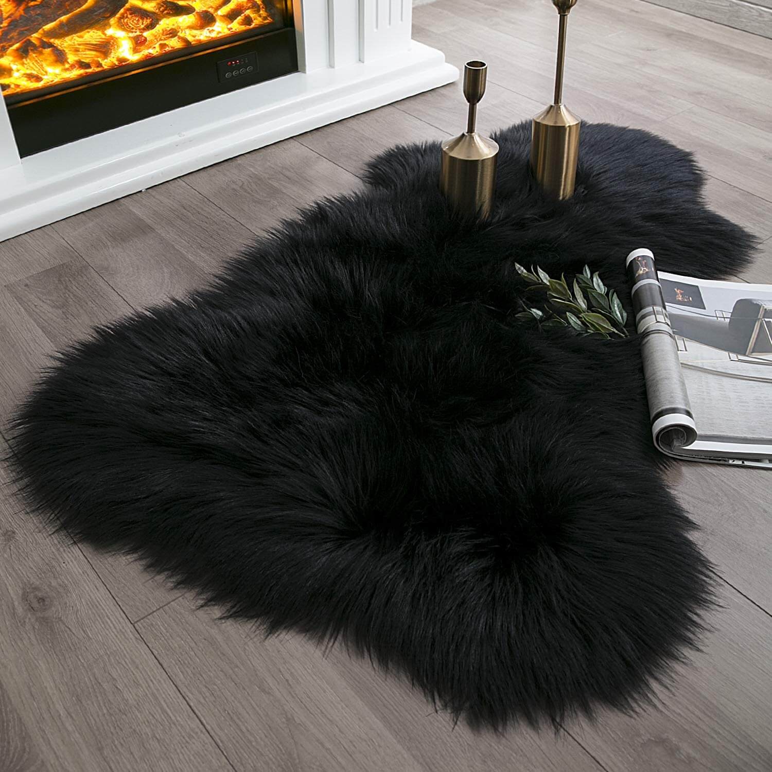 Soft Faux Fur Rug,Sheepskin Chair Cover Seat Pad Shaggy,Area Rugs