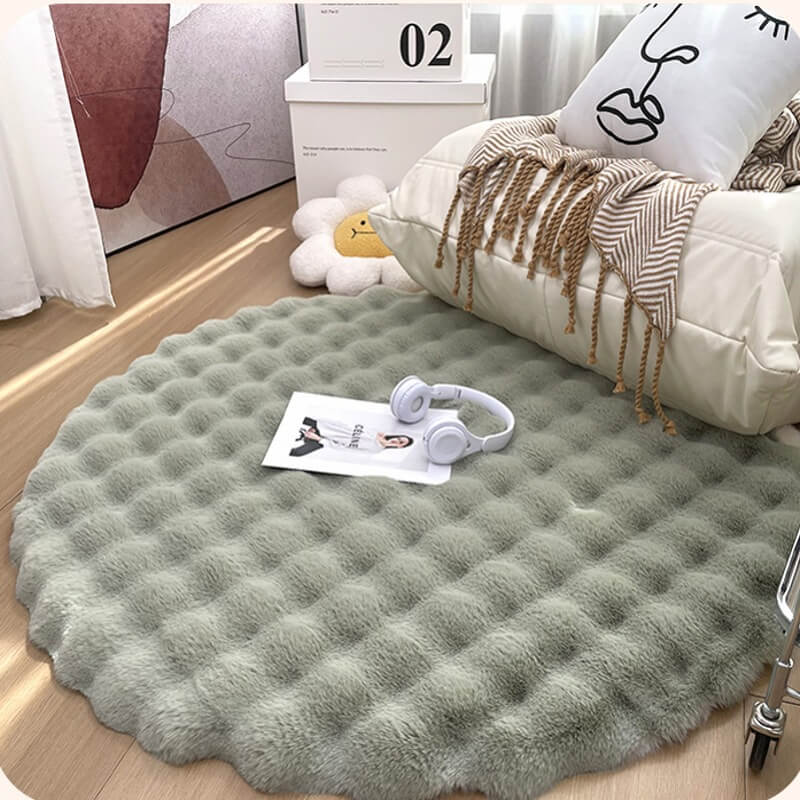 Super Round Area Rugs Ultra Soft & Fluffy Faux Fur Sheepskin Rug