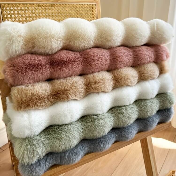 Super Round Area Rugs Ultra Soft & Fluffy Faux Fur Sheepskin Rug