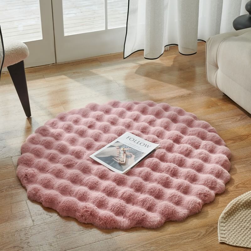 Super Round Area Rugs Ultra Soft & Fluffy Faux Fur Sheepskin Rug