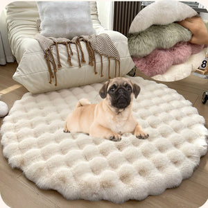 Super Round Area Rugs Ultra Soft & Fluffy Faux Fur Sheepskin Rug