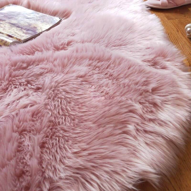 Luxurious Faux Sheepskin Round Rug,Ultra Soft Home Decor