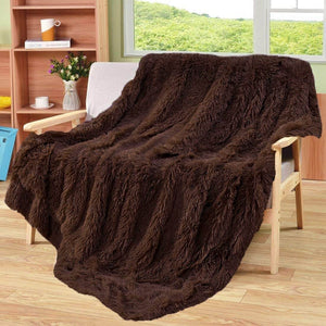 Soft Faux Fur Throw Blanket , Fuzzy haggy Blanket