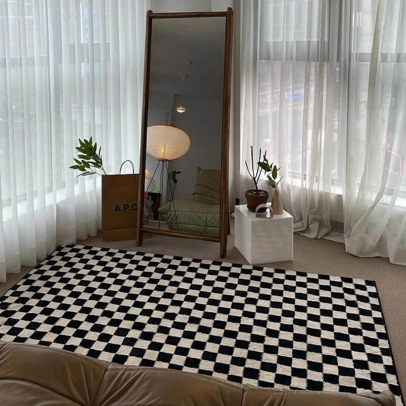 Checkers On Rug Checkered Rug,Checkers Rugs,Checkerboard Rug – balarugs