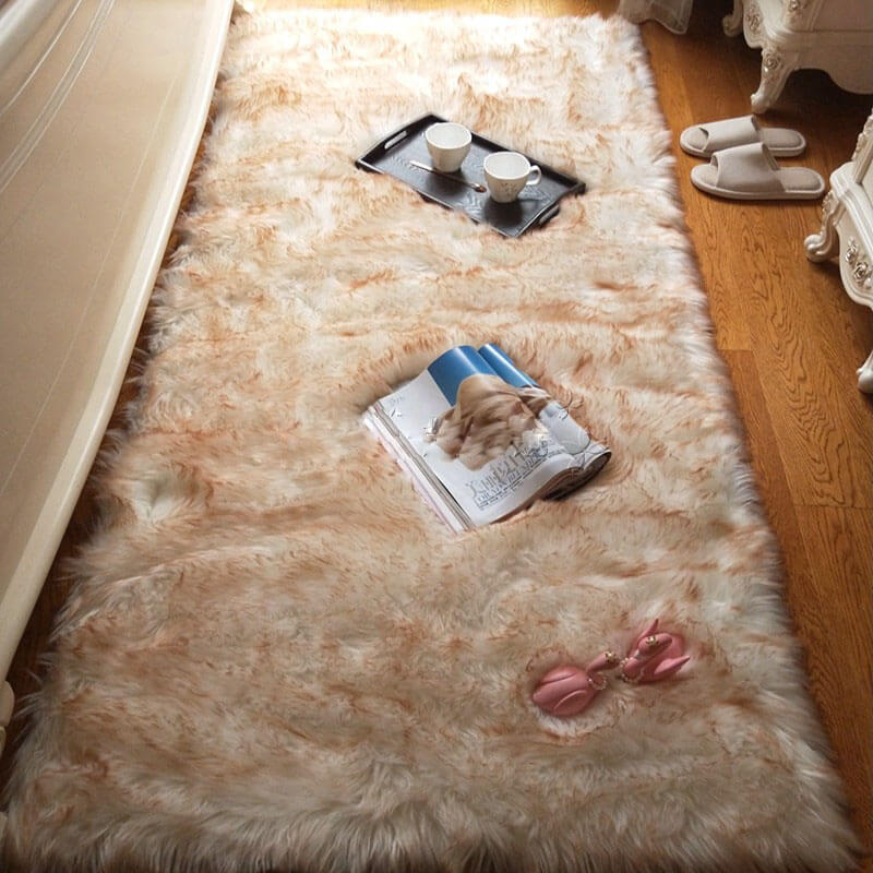Round sheepskin rugs