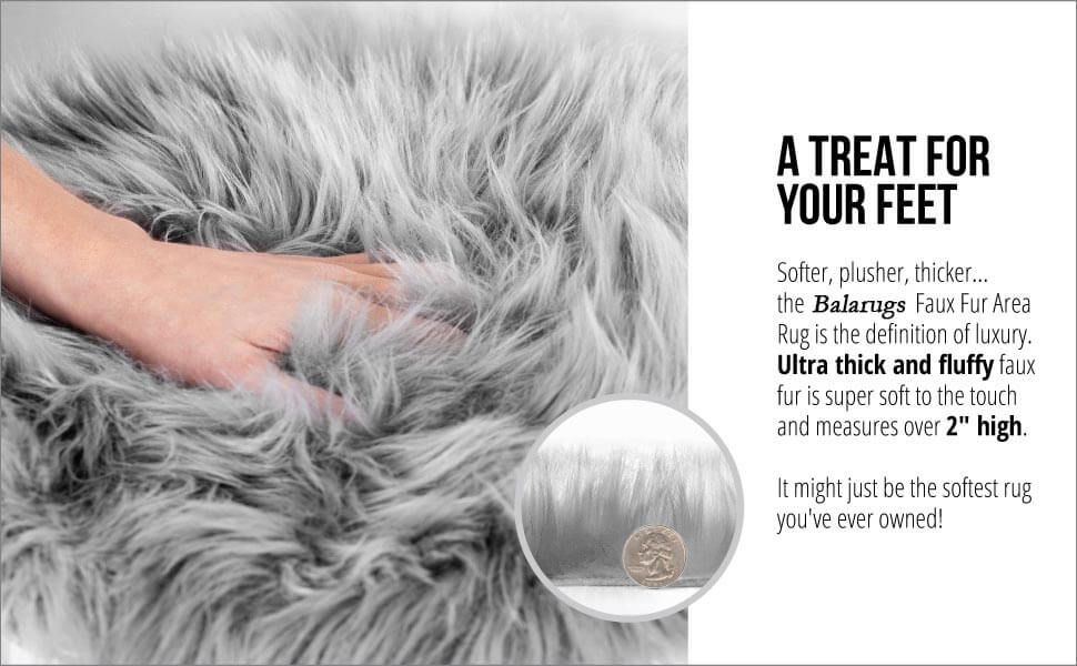 Plush shag faux sheepskin rug styled in a home interior