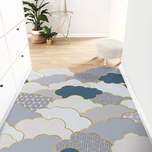 PVC Oil Painting Style Indoor Doormat, Non Slip Cuttable Entrance