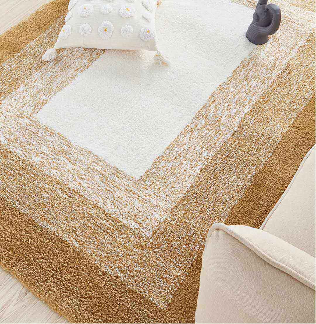 Shag Rug,Gradient Round Rectangle rug – balarugs