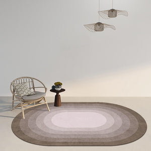 Living room bedroom oval area rug,gradient rug